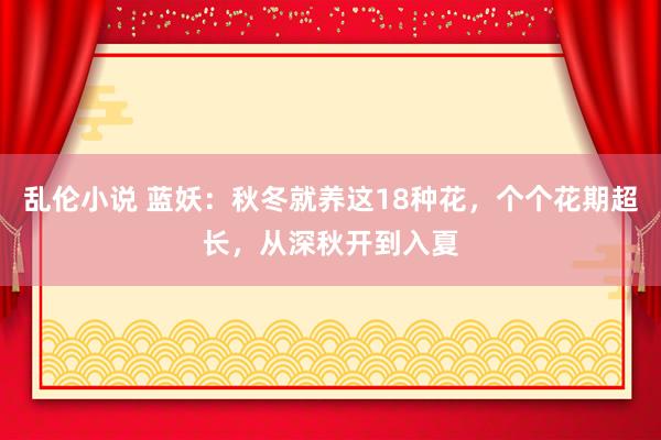 乱伦小说 蓝妖：秋冬就养这18种花，个个花期超长，从深秋开到入夏